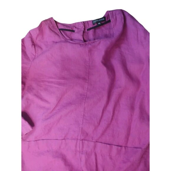 Kedziorek Linen Dress Pocket Lagenlook EU 46 US 14 - Picture 2 of 5